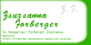 zsuzsanna forberger business card